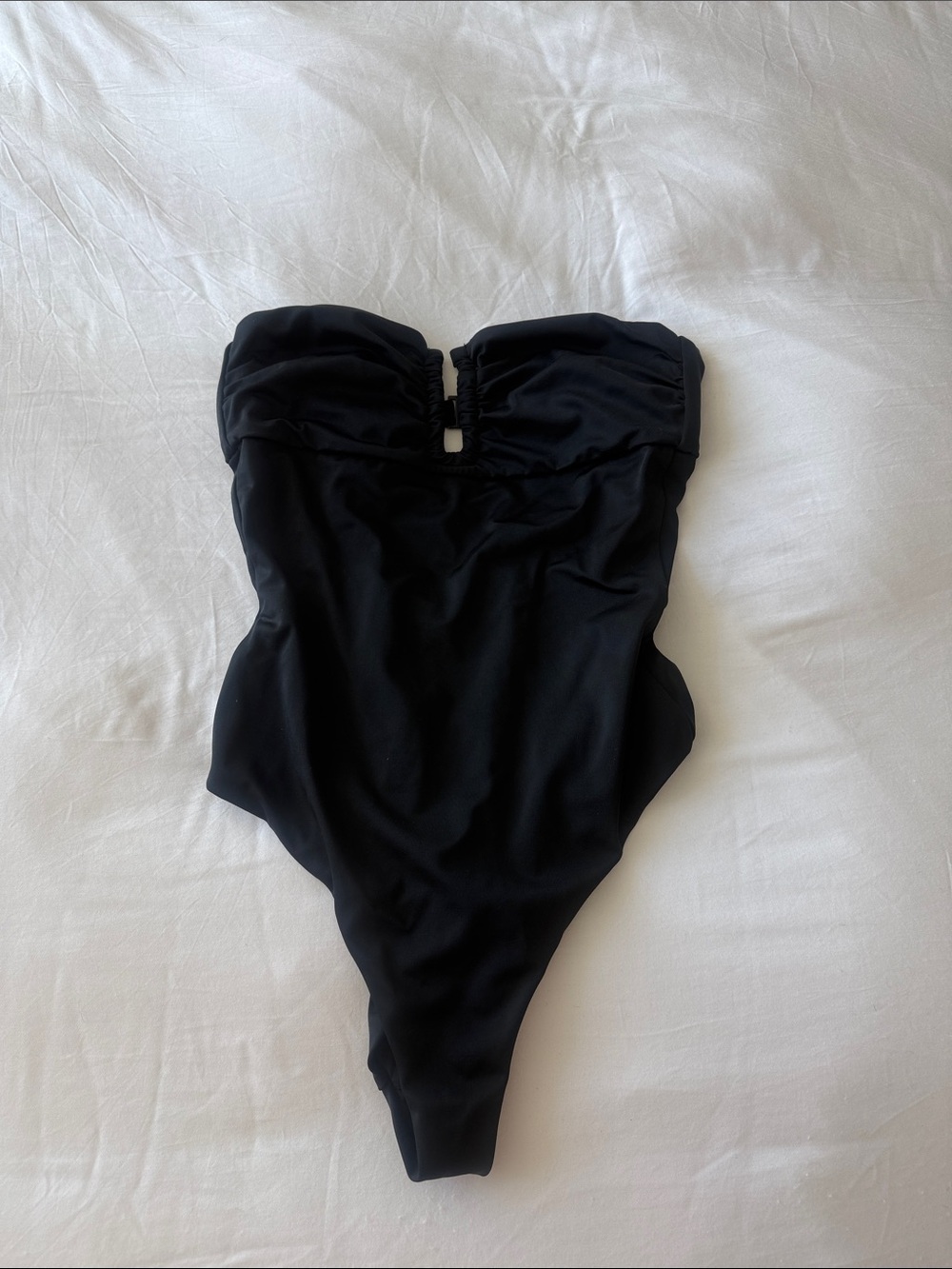 Onia Pauline Black Strapless One-Piece Size Small